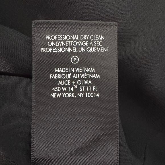 Alice + Olivia Sally Side Zip Tweed Mini Dress 8 Black White Business Casual NEW - Picture 12 of 13